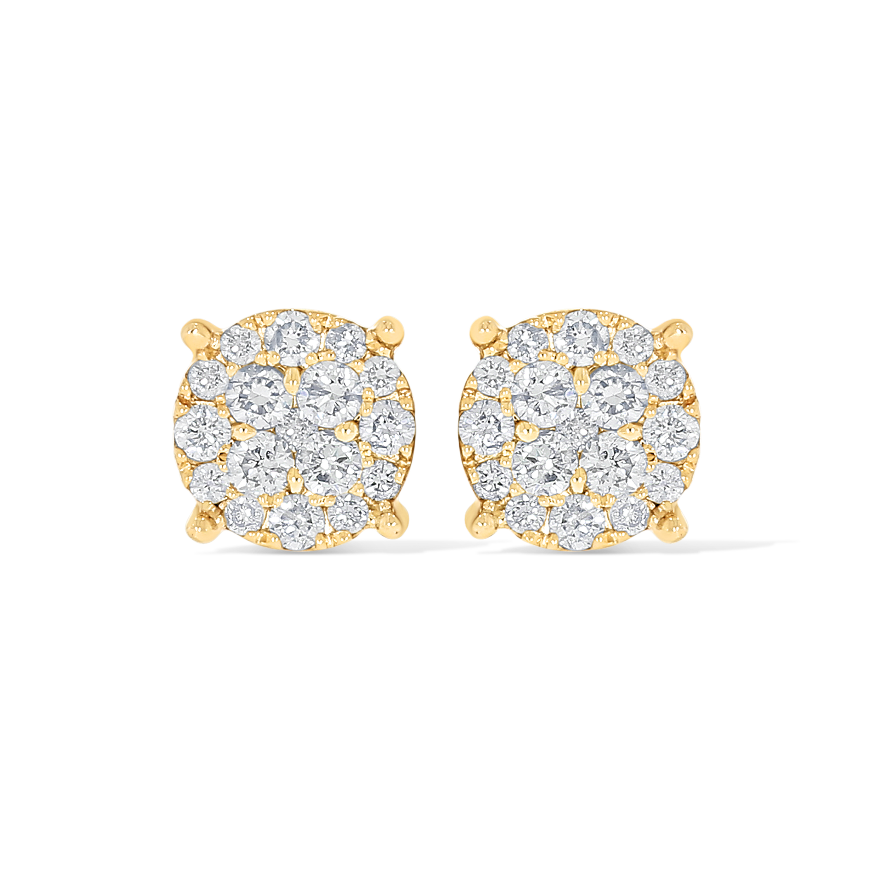 Round Diamond Earrings 0.47 ct. 10k Yellow Gold